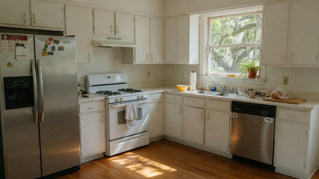Tallahassee kitchen with a refrigerator, gas range and dishwasher