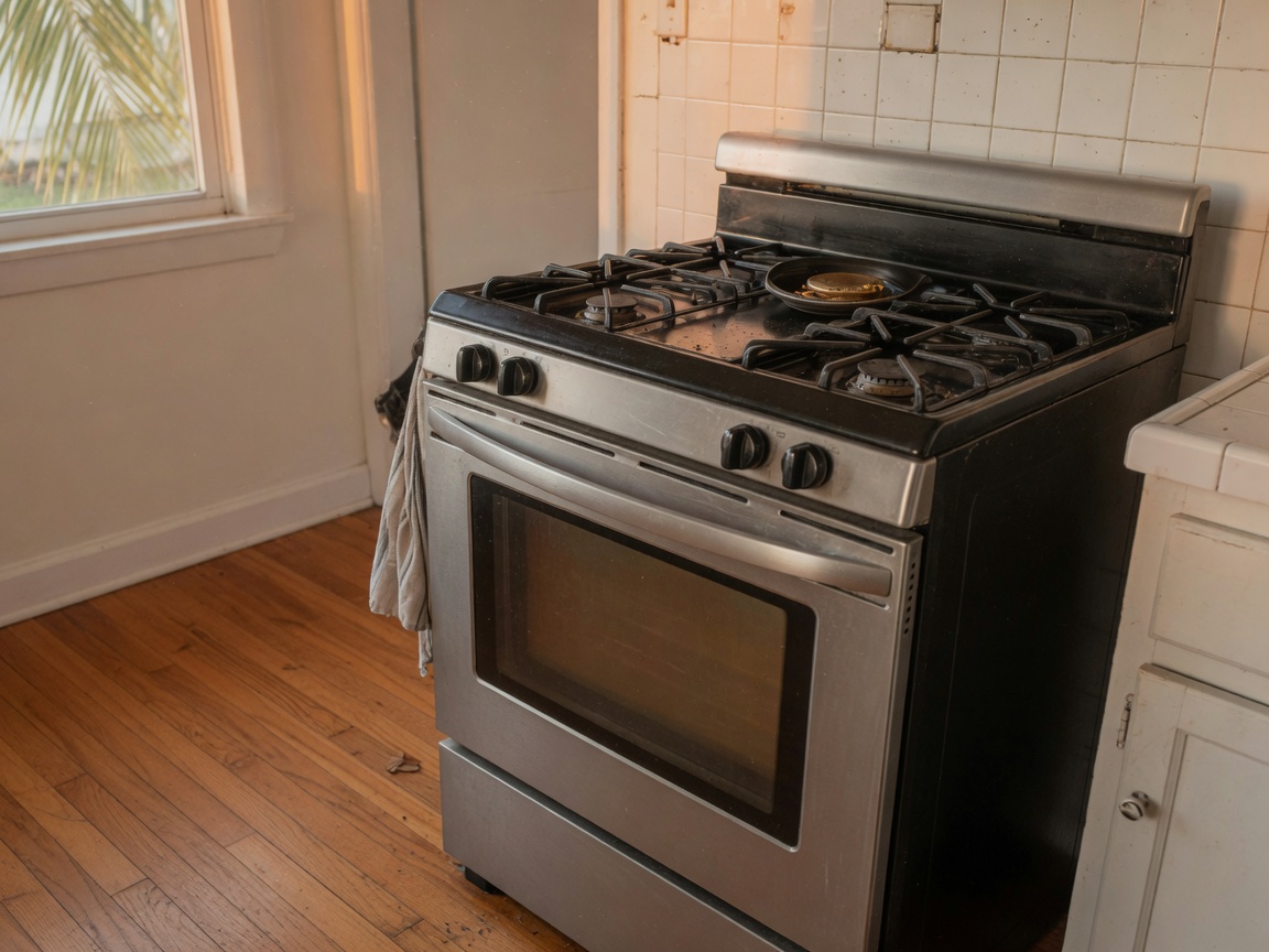 Gas range and oven in a Florida kitchen