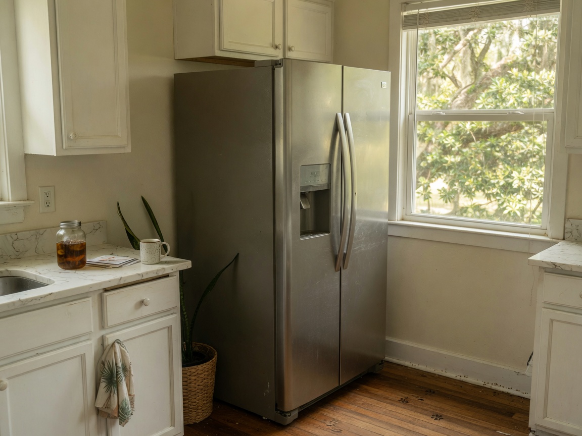 Stainless refrigerator in a Tallahassee kitchen